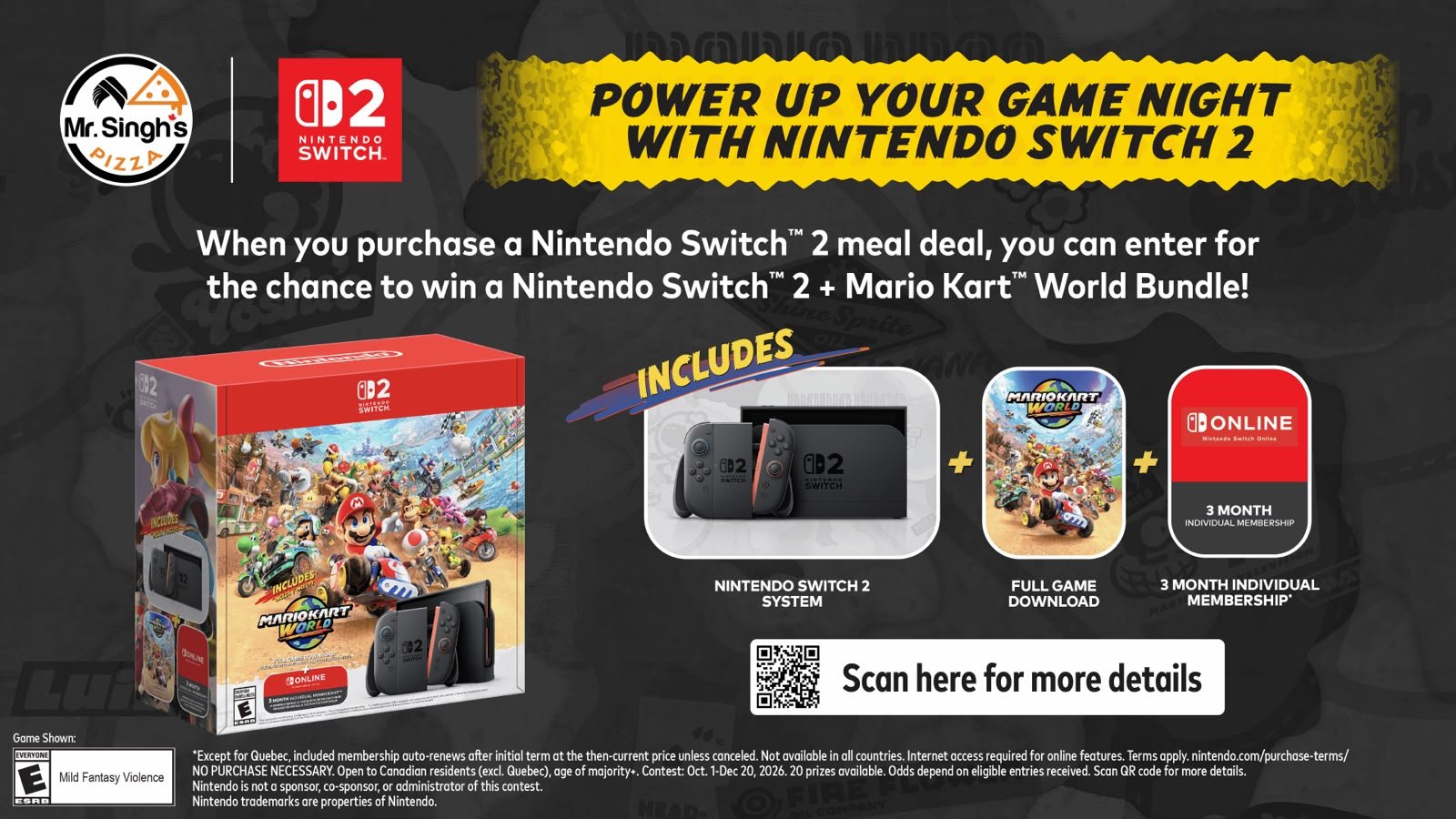 Mr. Singh's Pizza × Nintendo Switch™ 2 Game Night Contest Promo